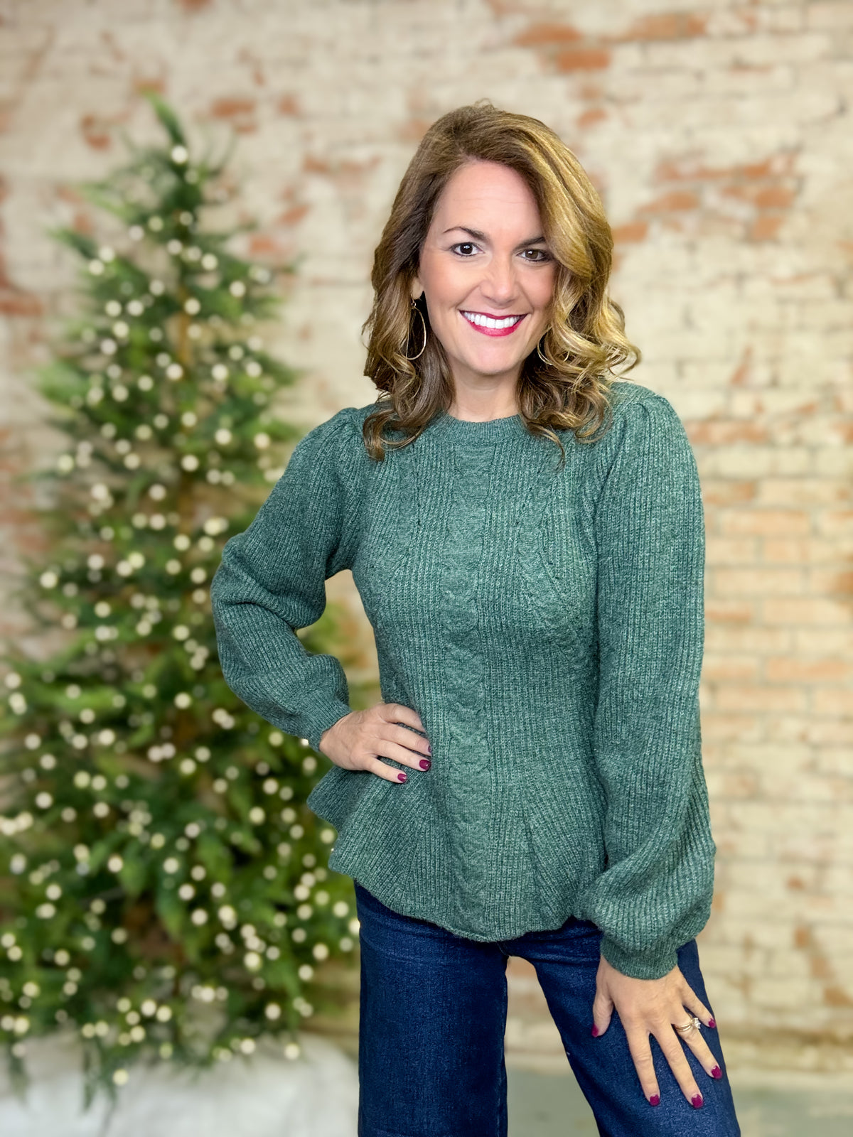 Karleen Peplum Sweater Top