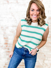 Myka Stripe Sleeveless Sweater