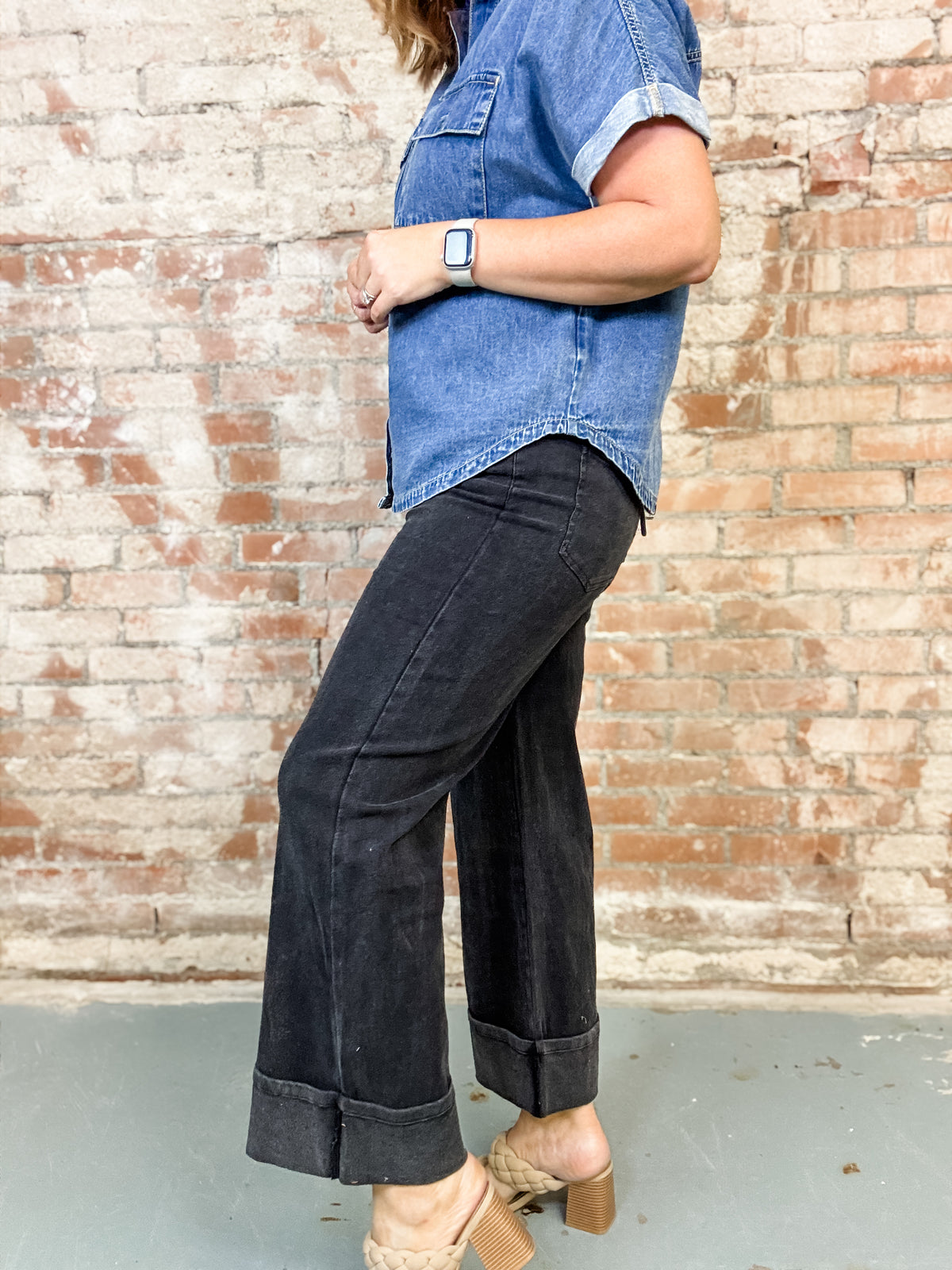 Corley Cuffed Wide Leg