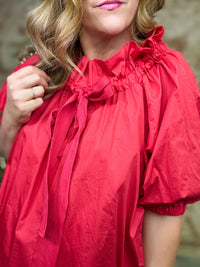 Marie Ruffle Neck Top