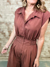 Nicole Sleeveless Button Jumpsuit