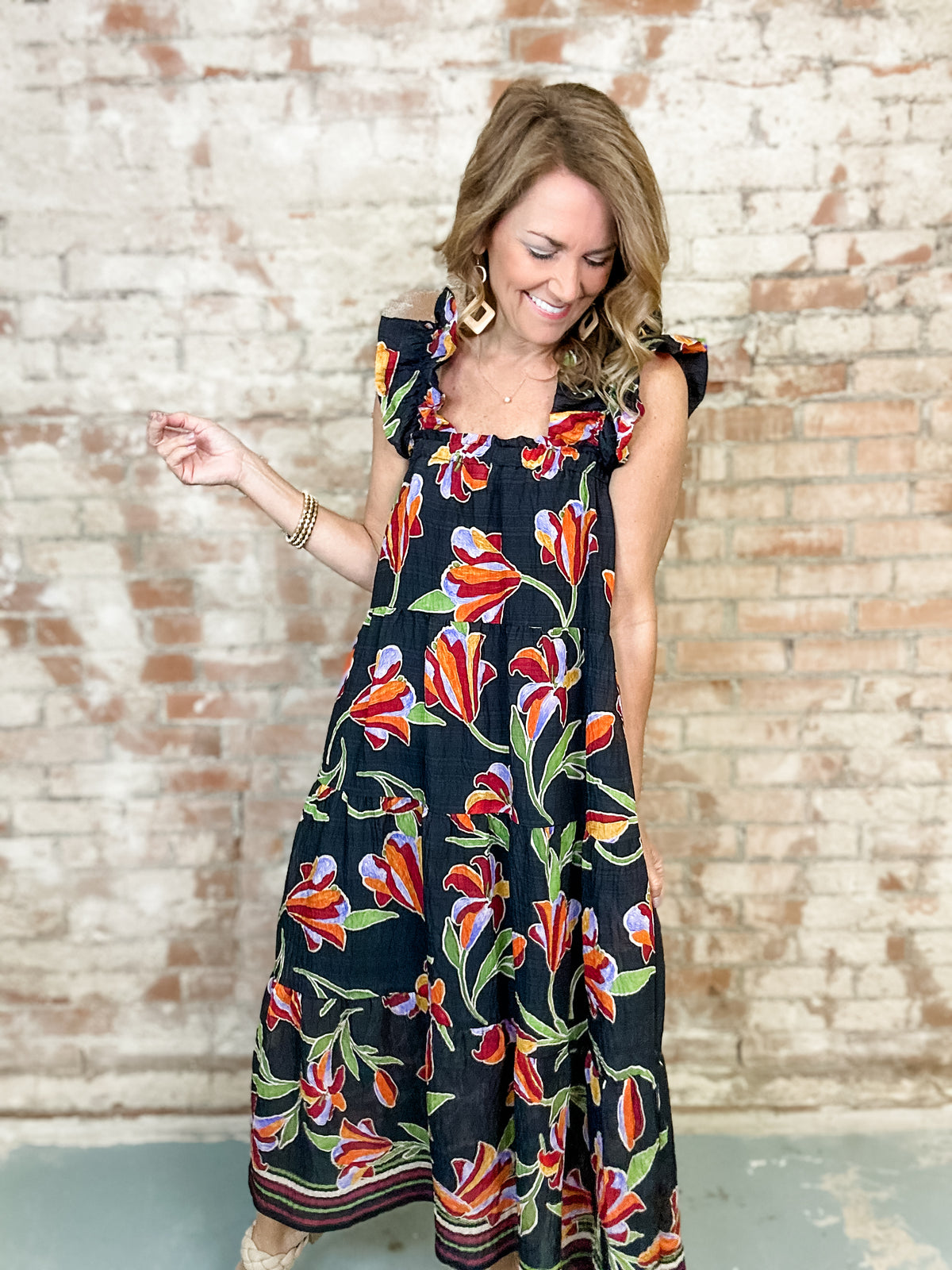 THML Stevie Floral Print Dress