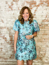 Katherine Metallic Floral Dress