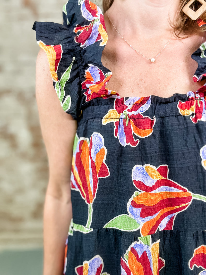 THML Stevie Floral Print Dress