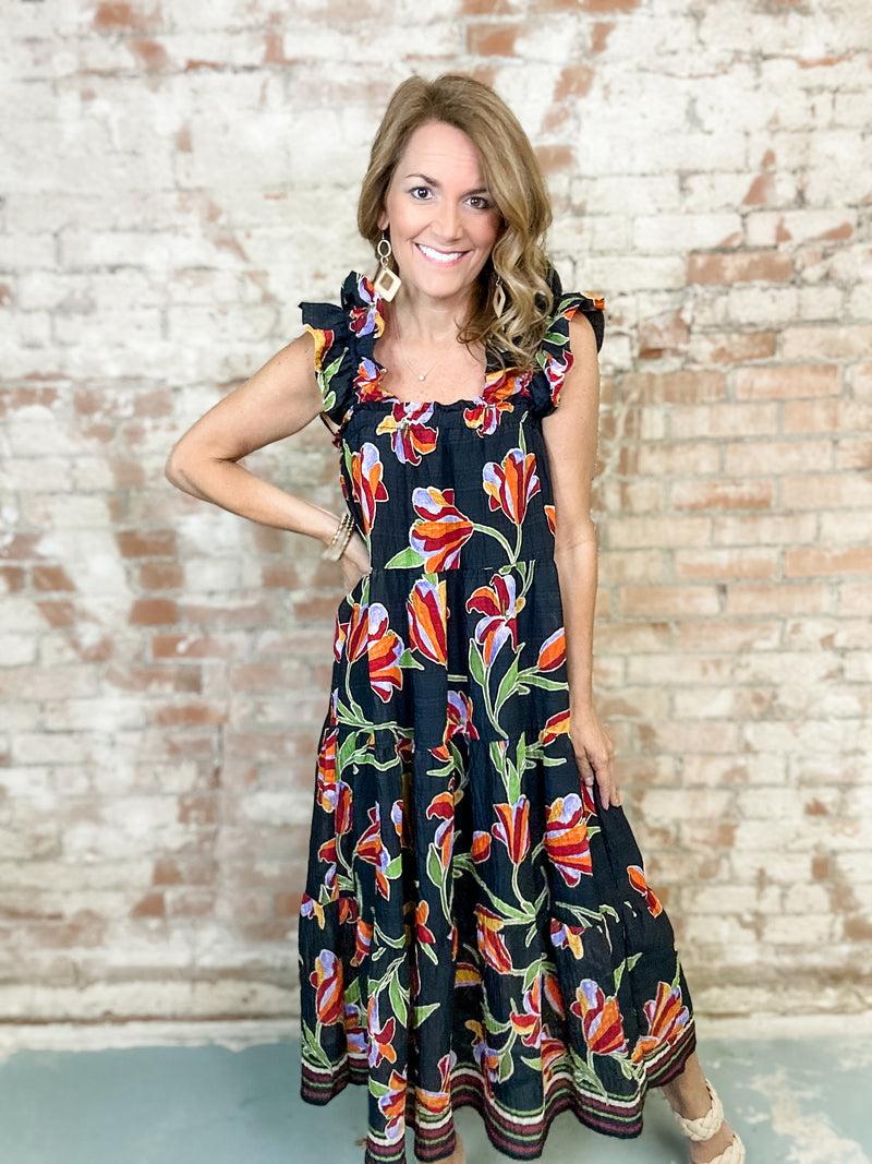 THML Stevie Floral Print Dress