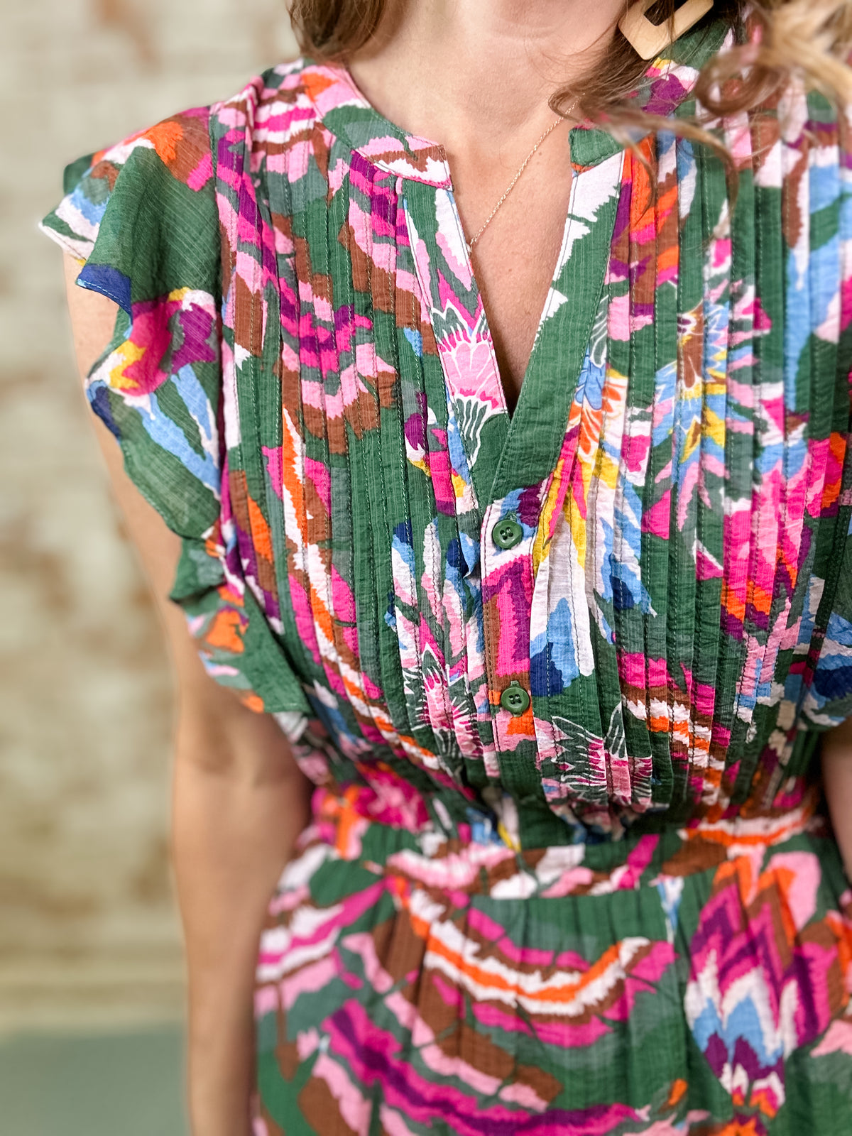 THML Patricia Pintuck Detail Dress