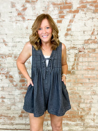 Leah Denim Romper