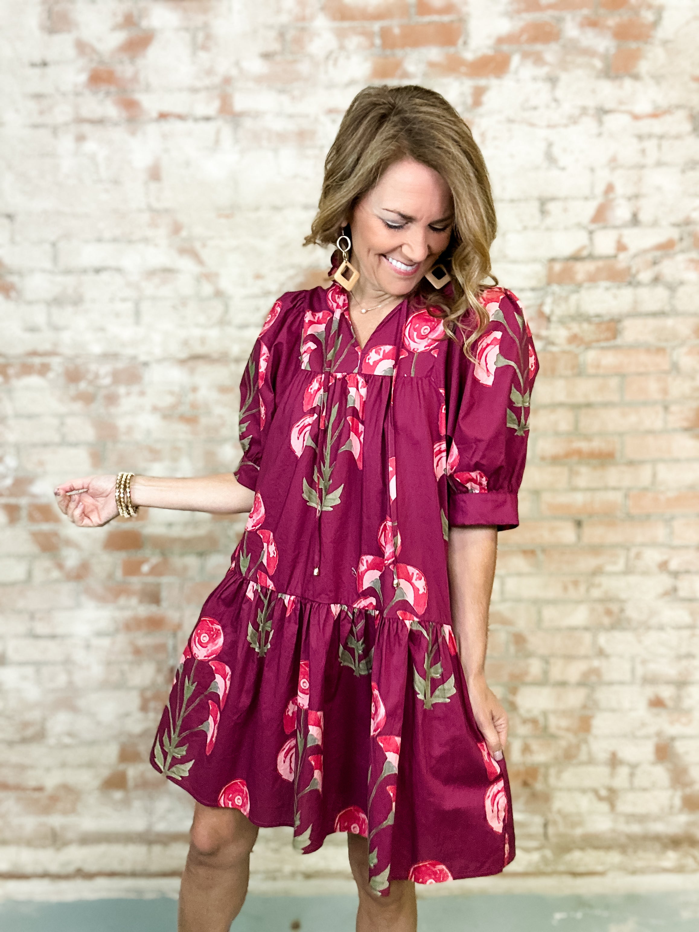 Natalee Floral Print Dress