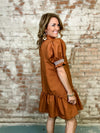 Robyn Solid Embroidered Smock Dress
