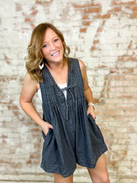 Leah Denim Romper
