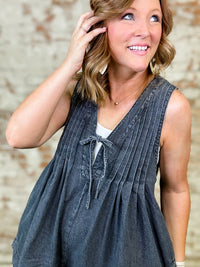 Leah Denim Romper
