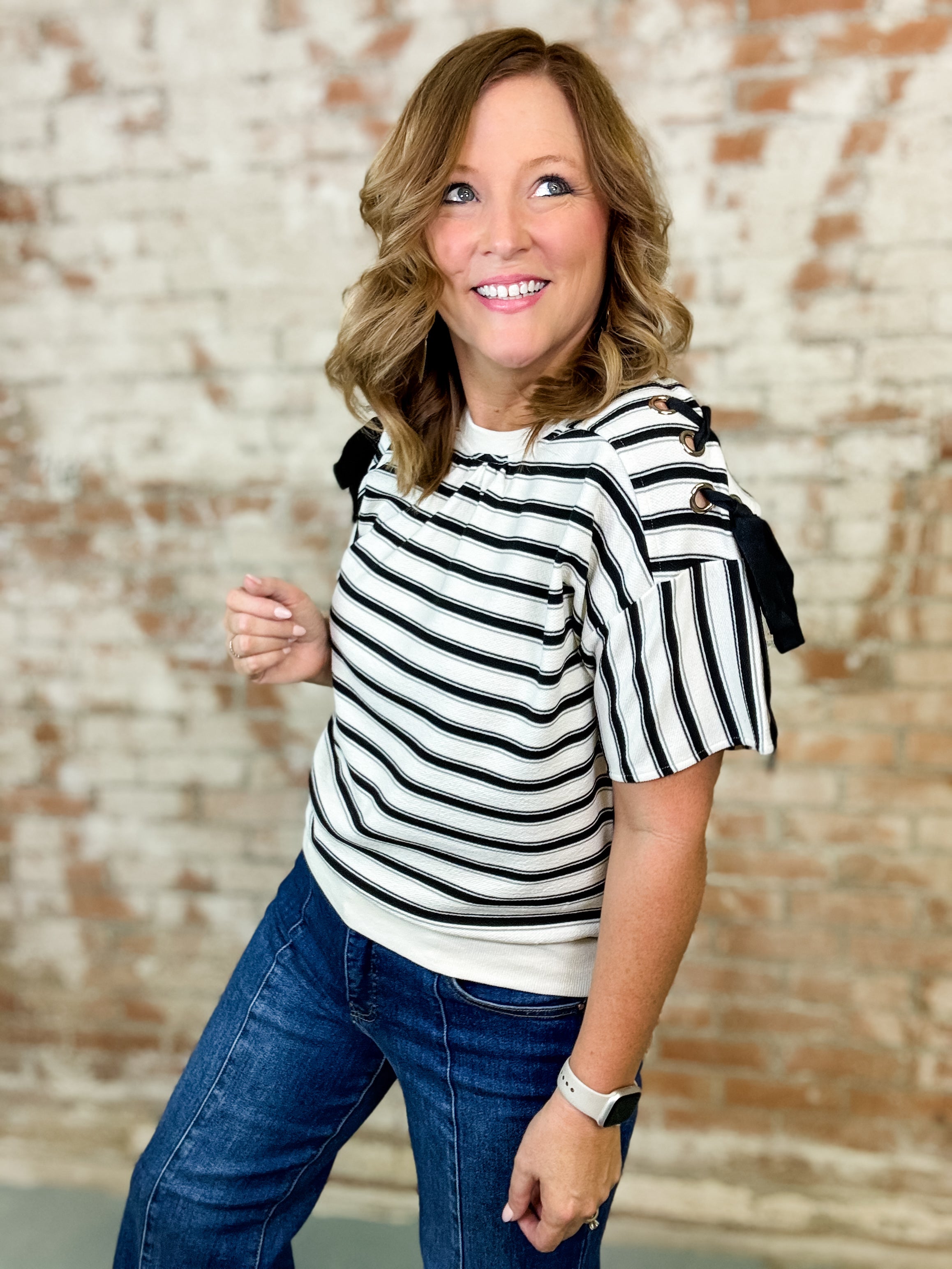 Jackie Lace Up Detail Top