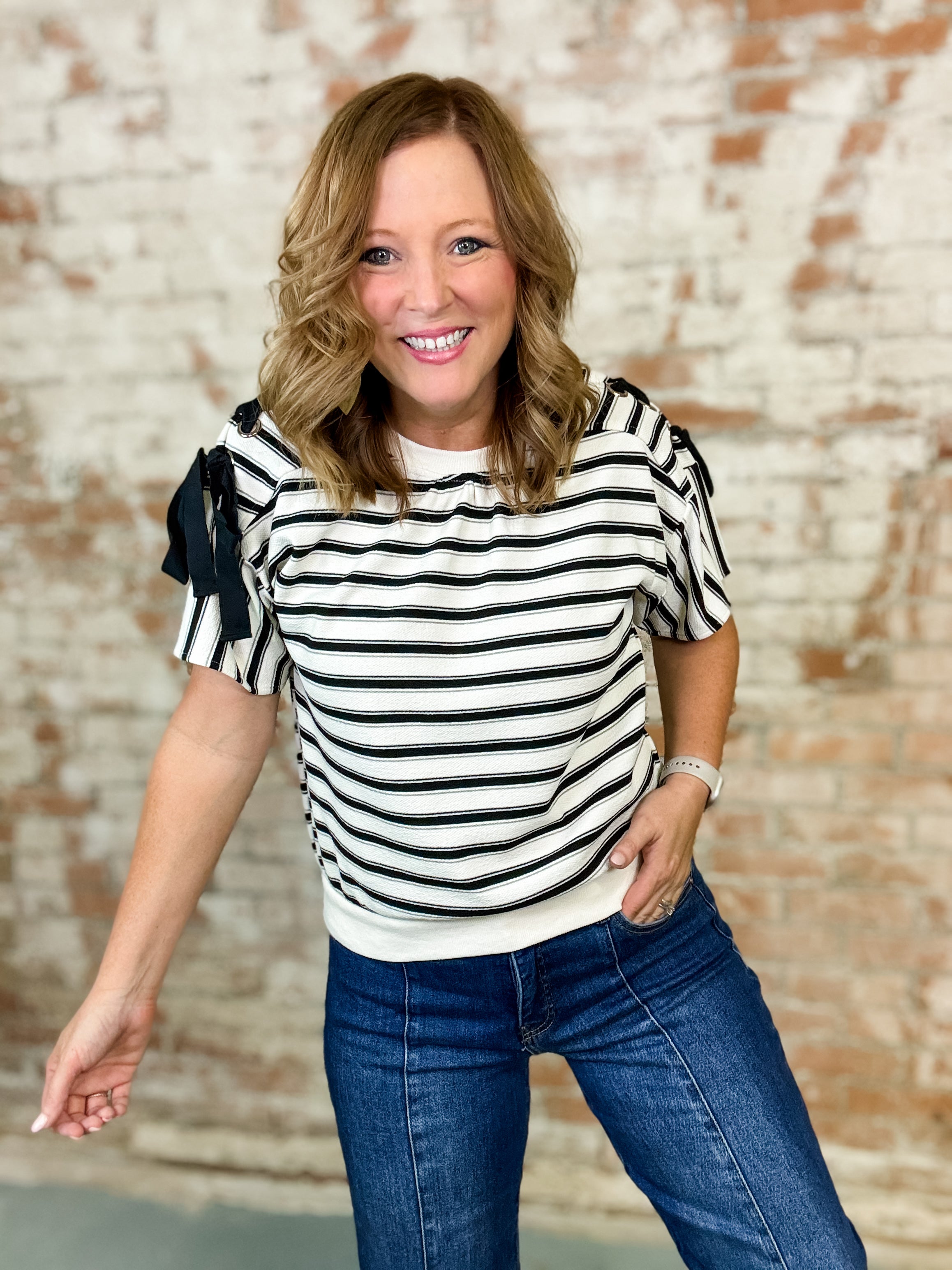 Jackie Lace Up Detail Top