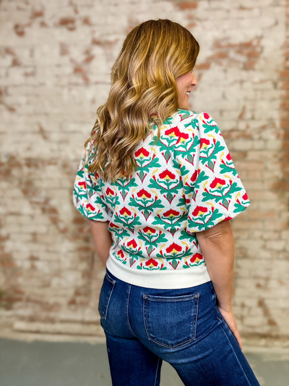Soloman Printed Sweater Top
