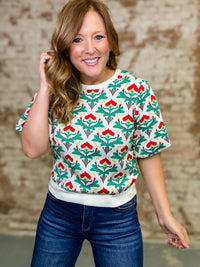 Soloman Printed Sweater Top