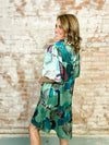 Multi Printed Satin Dress