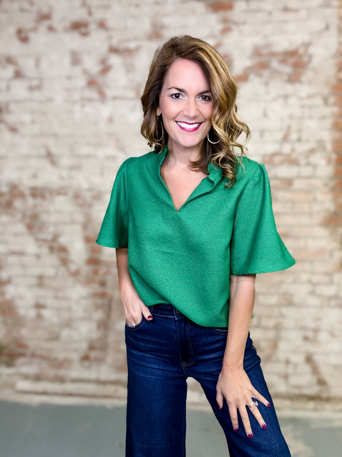 Eira Solid Textured Top