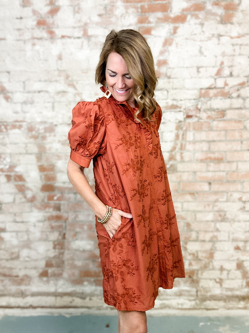 Misty Floral Button Dress