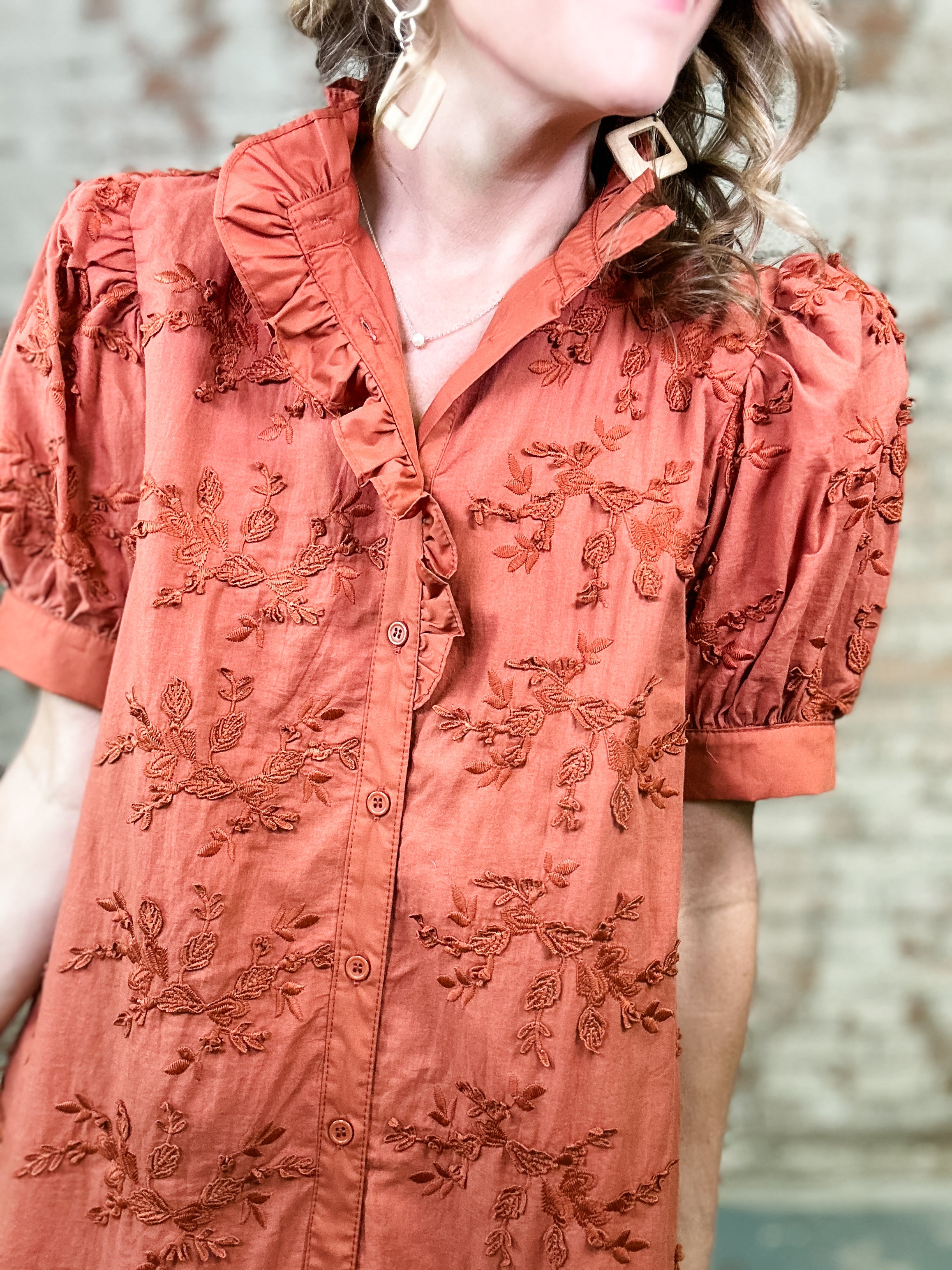 Misty Floral Button Dress