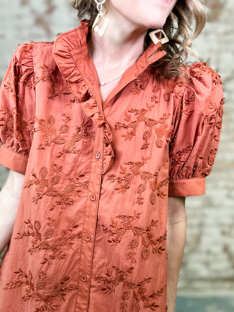 Misty Floral Button Dress