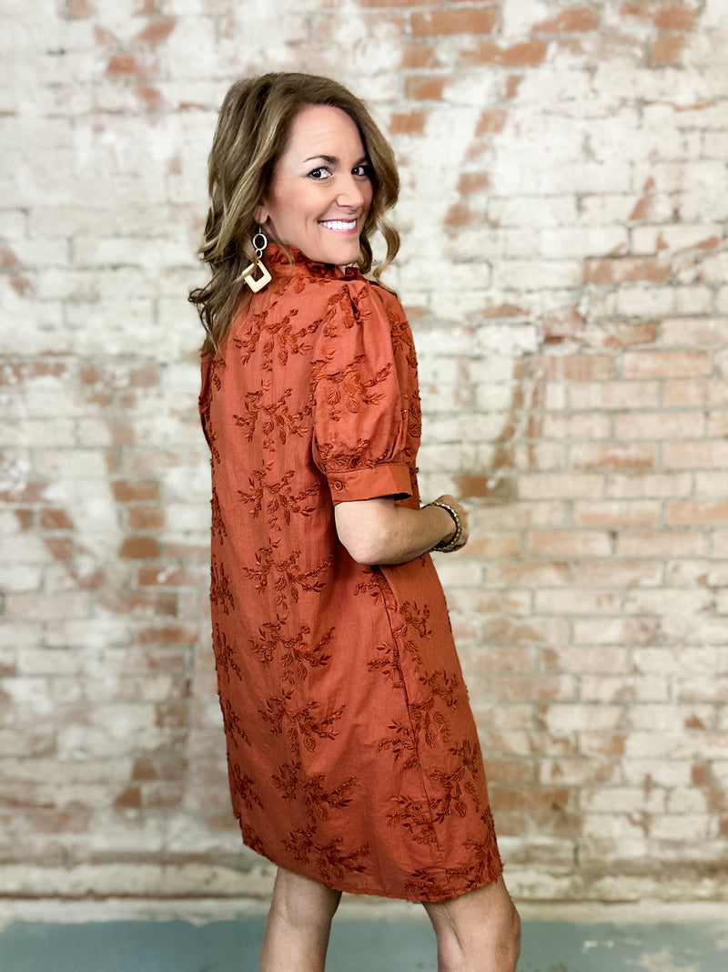 Misty Floral Button Dress
