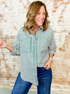 Andrea Double Pocket Stripe Top