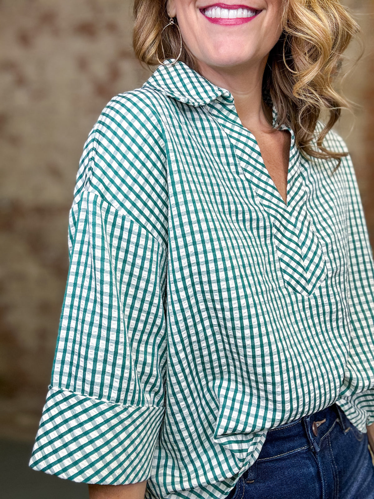 Aspen Gingham Top