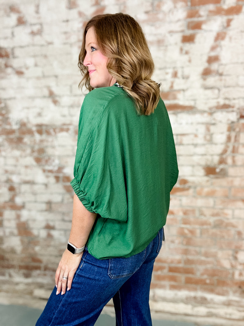Tara Leopard Trim Top