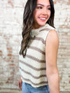 Lila Stripe Sleeveless Sweater