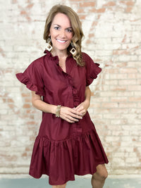 Krista Ruffle Button Front Dress