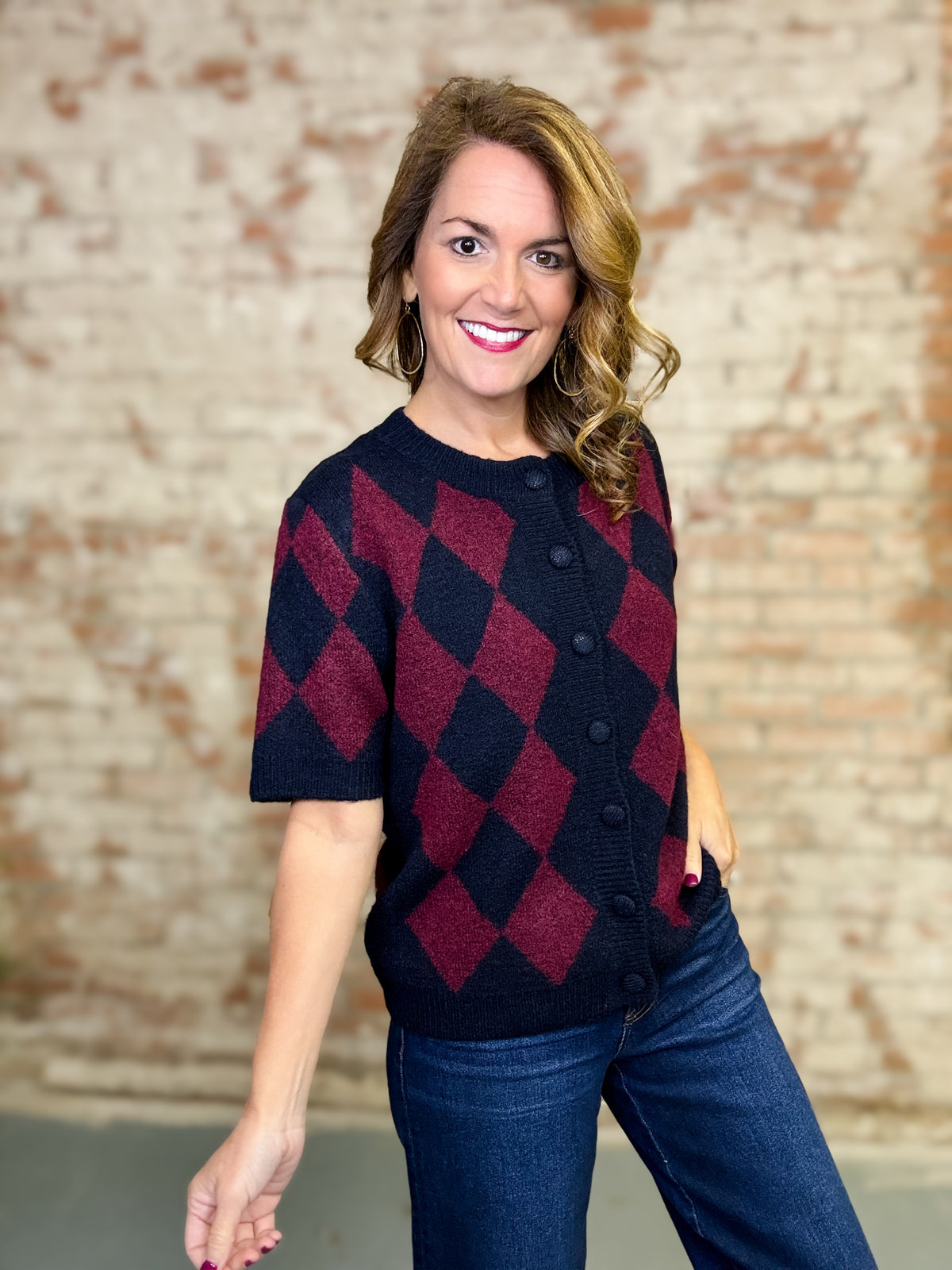 Dixon Argyle Sweater Top