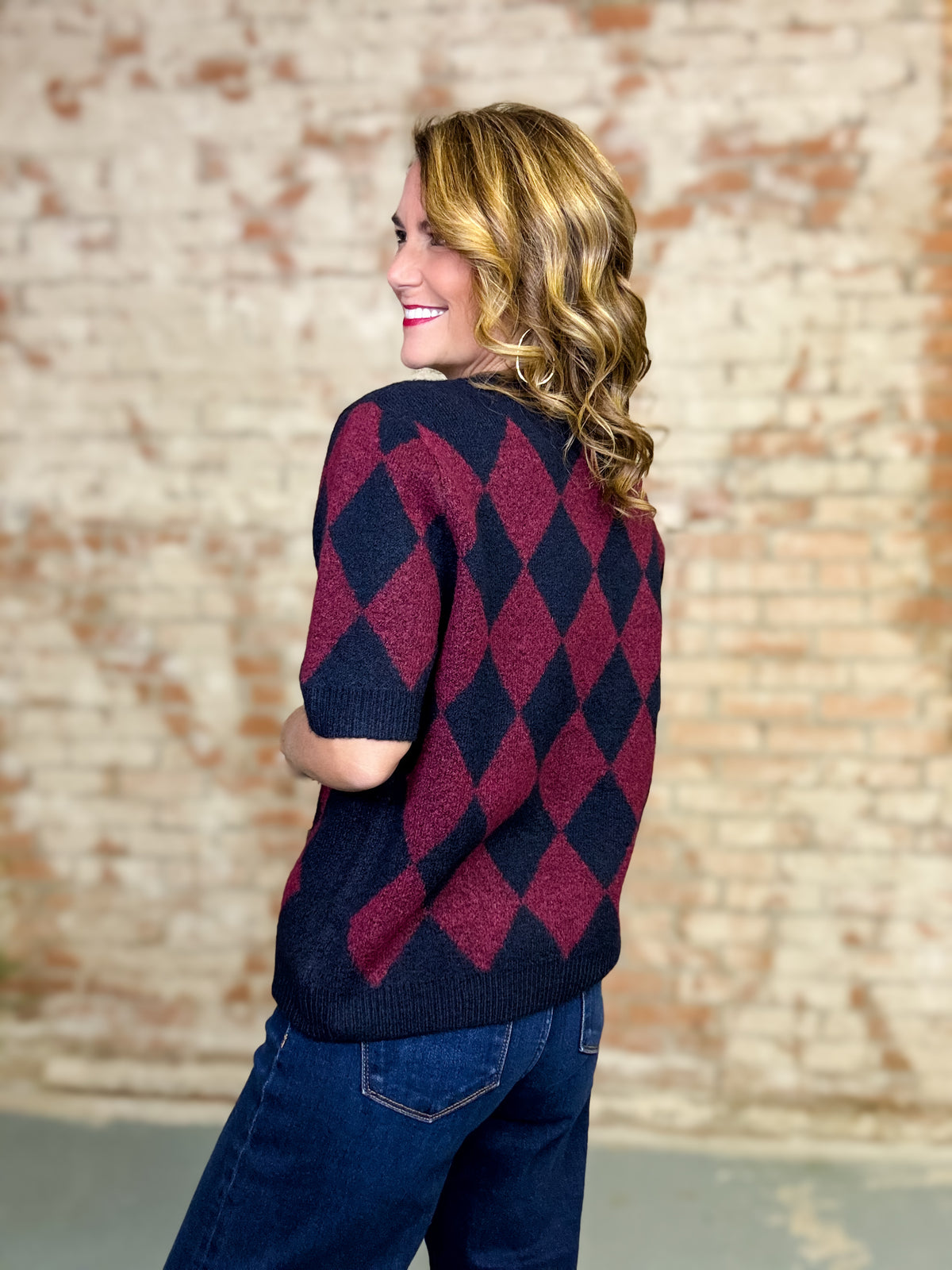 Dixon Argyle Sweater Top