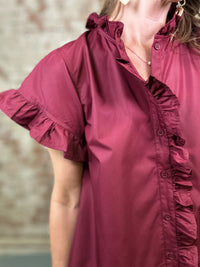 Krista Ruffle Button Front Dress