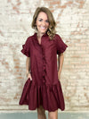 Krista Ruffle Button Front Dress