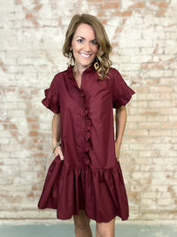 Krista Ruffle Button Front Dress