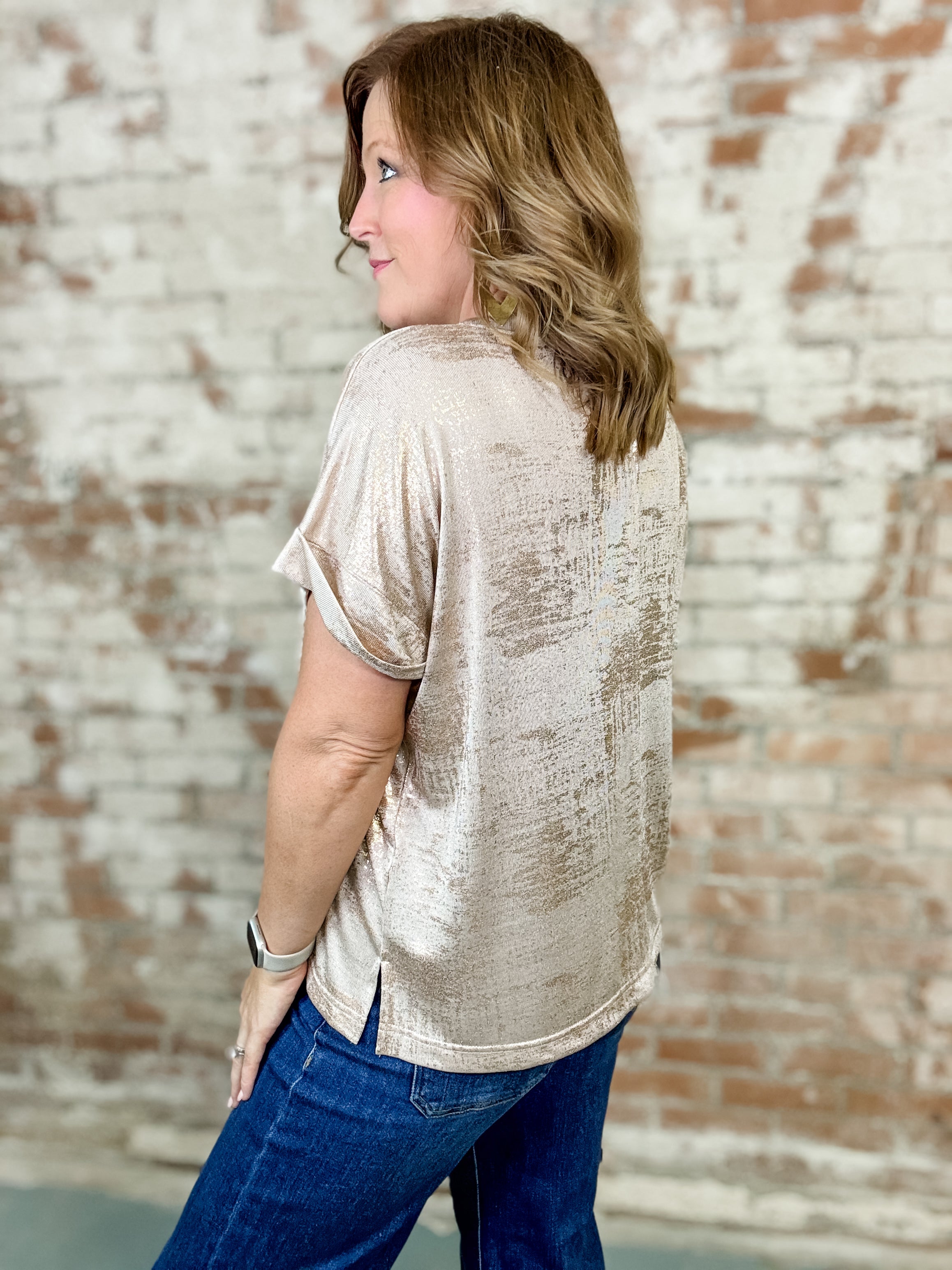 Tulli Metallic Top