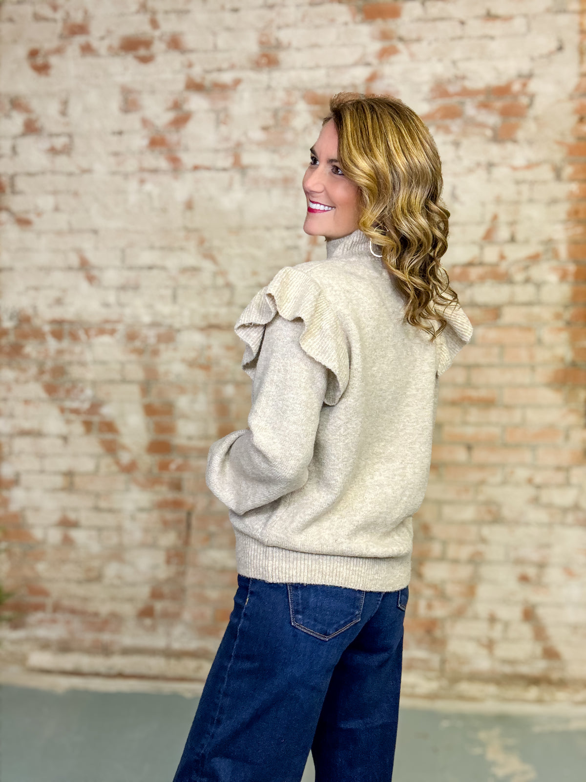 Blakely Ruffle Shoulder Top
