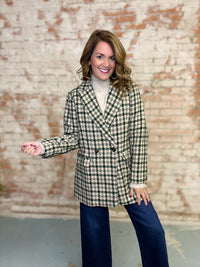Nicholas Plaid Blazer Coat