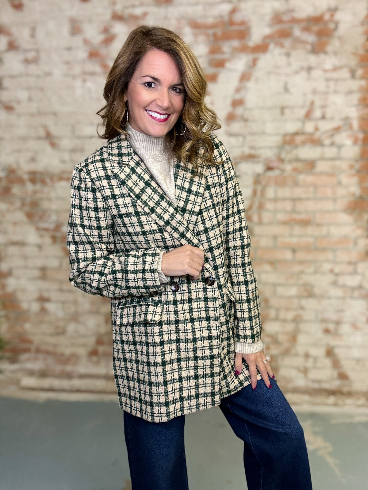 Nicholas Plaid Blazer Coat