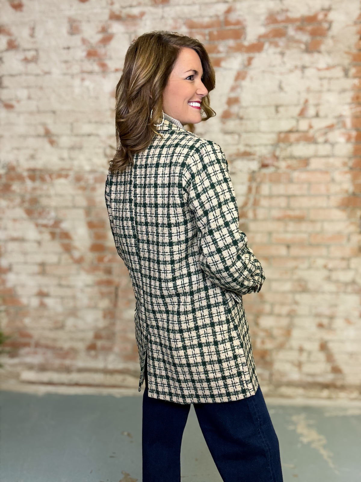 Nicholas Plaid Blazer Coat