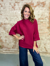 Blinn Mock Neck Solid Top