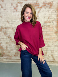 Blinn Mock Neck Solid Top