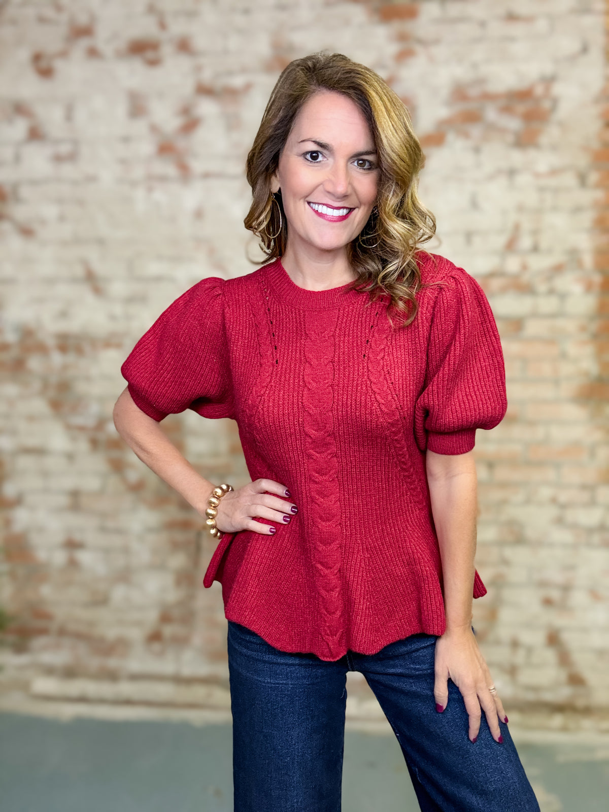 Aster Solid Peplum Top