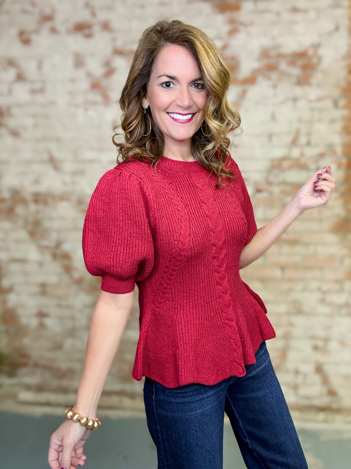 Aster Solid Peplum Top