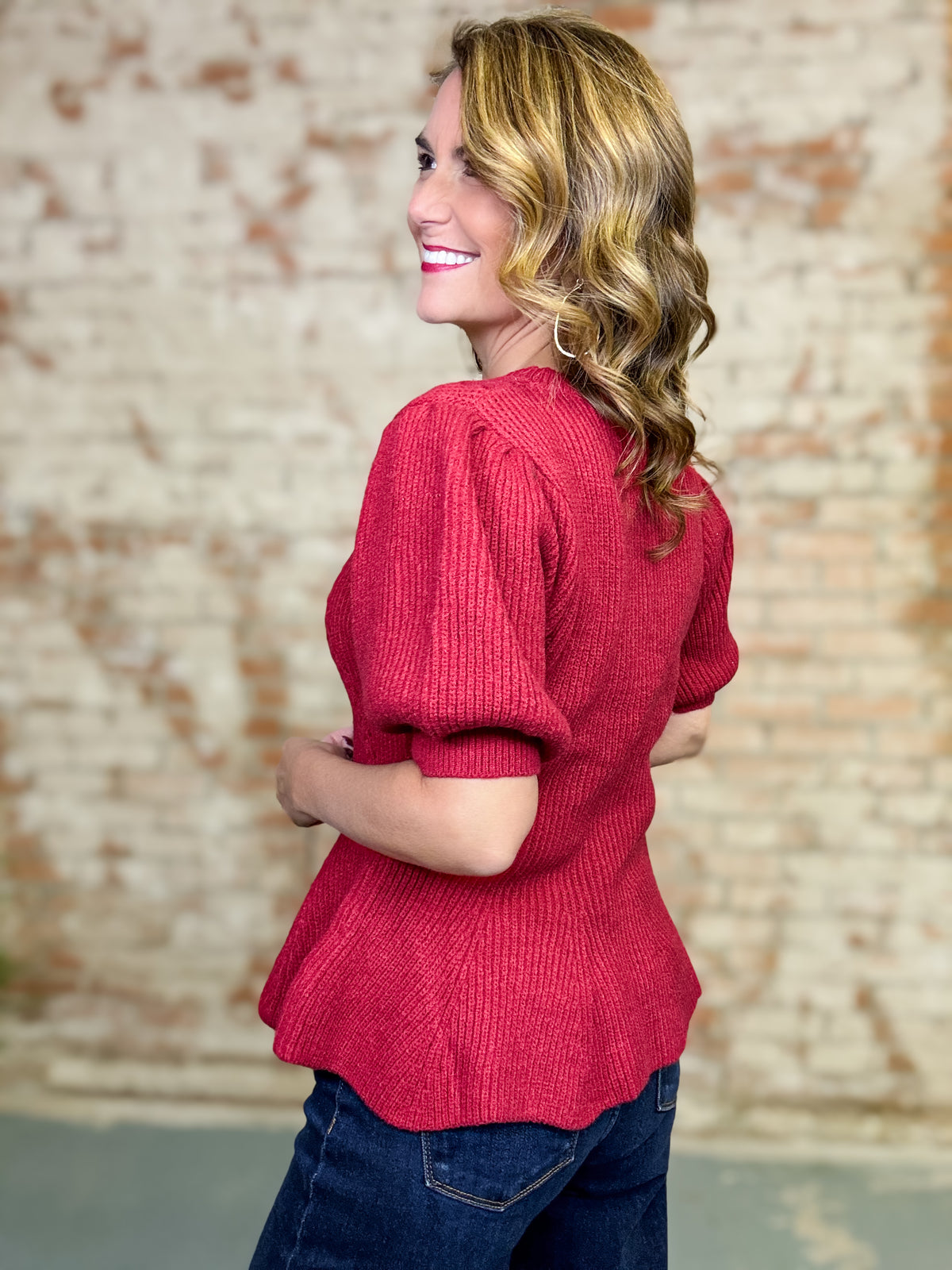 Aster Solid Peplum Top