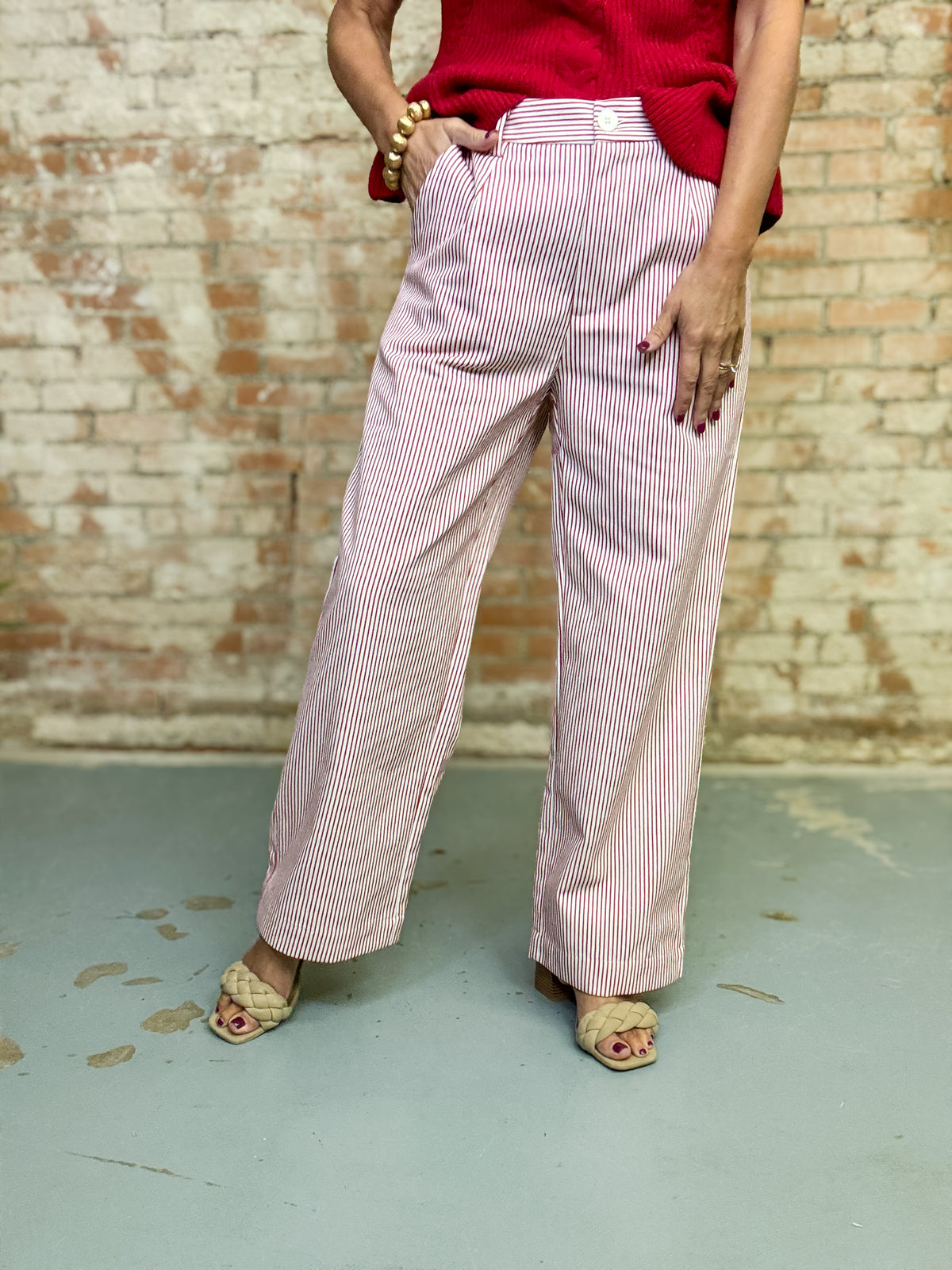 Peppermint Pinstripe Pants