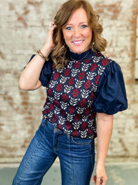 THML Tannie Puff Sleeve Top