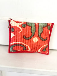 Rosalind Cotton Velvet Zipper Pouch