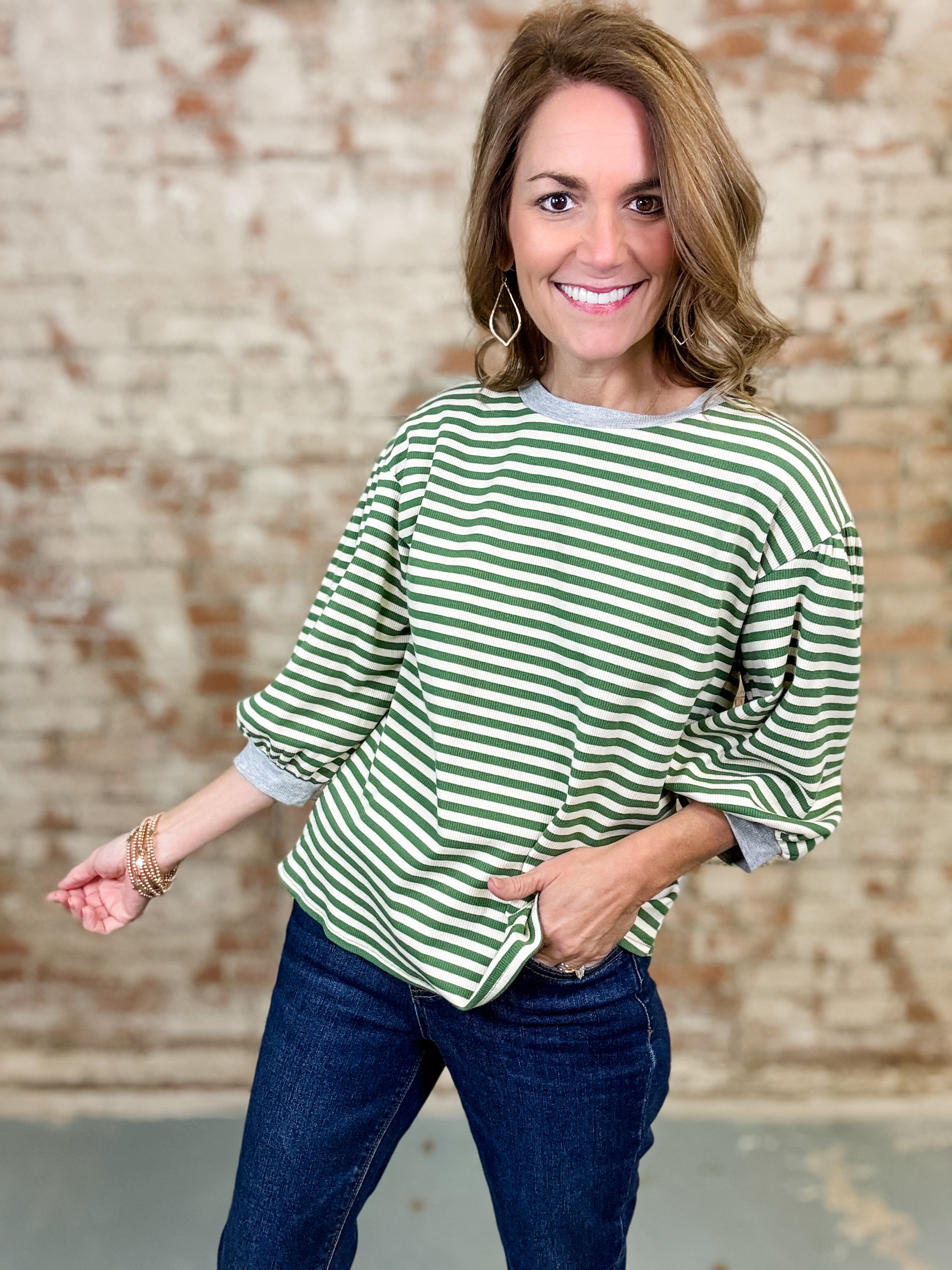 Pindergrass Stripe Top