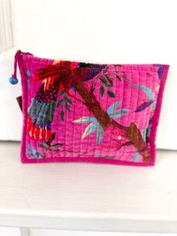 Rosalind Cotton Velvet Zipper Pouch